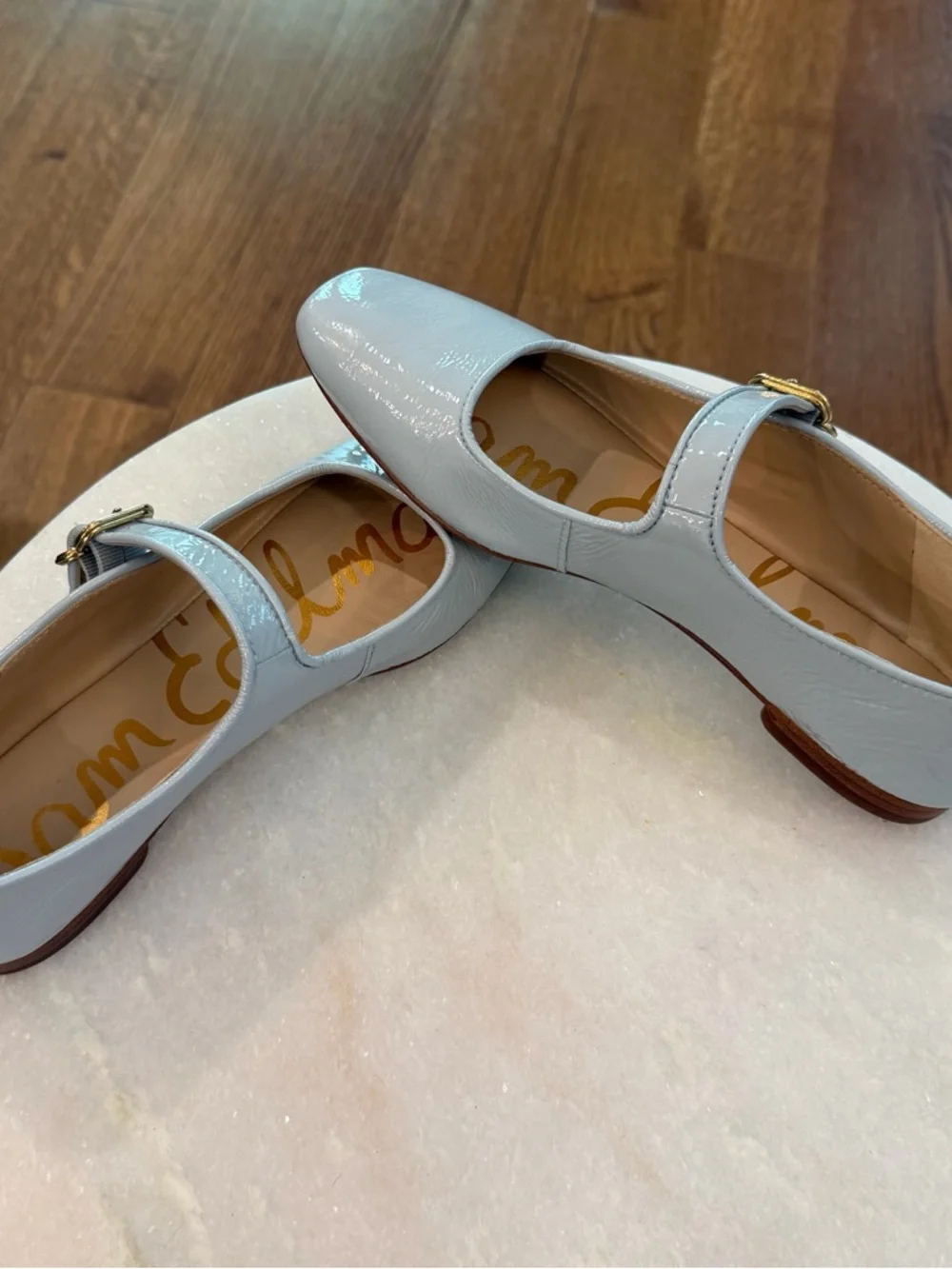 Sam Edelman Michaela Mary Jane Flat Shoes Cape Blue Leather Women’s Sz 7 - Picture 4 of 8